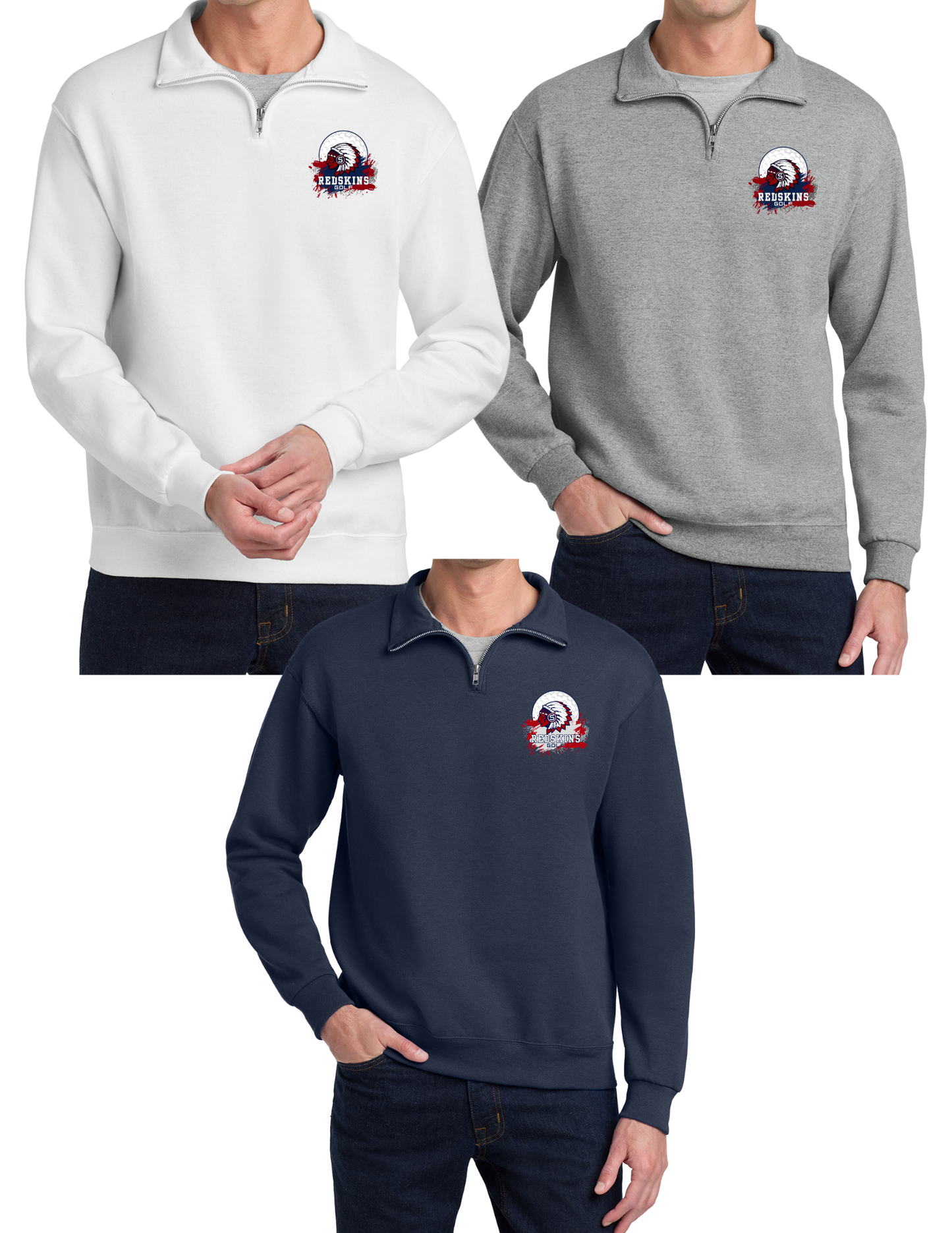 Redskins Golf 1/4 Zip Sweatshirt