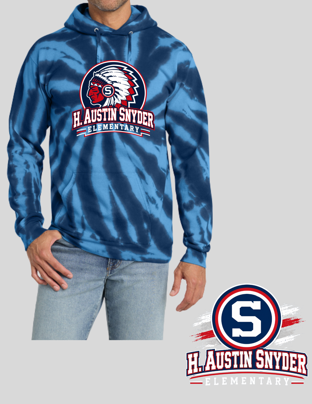Sayre H Austin Elem. Hooded Tye Dye Sweatshirt