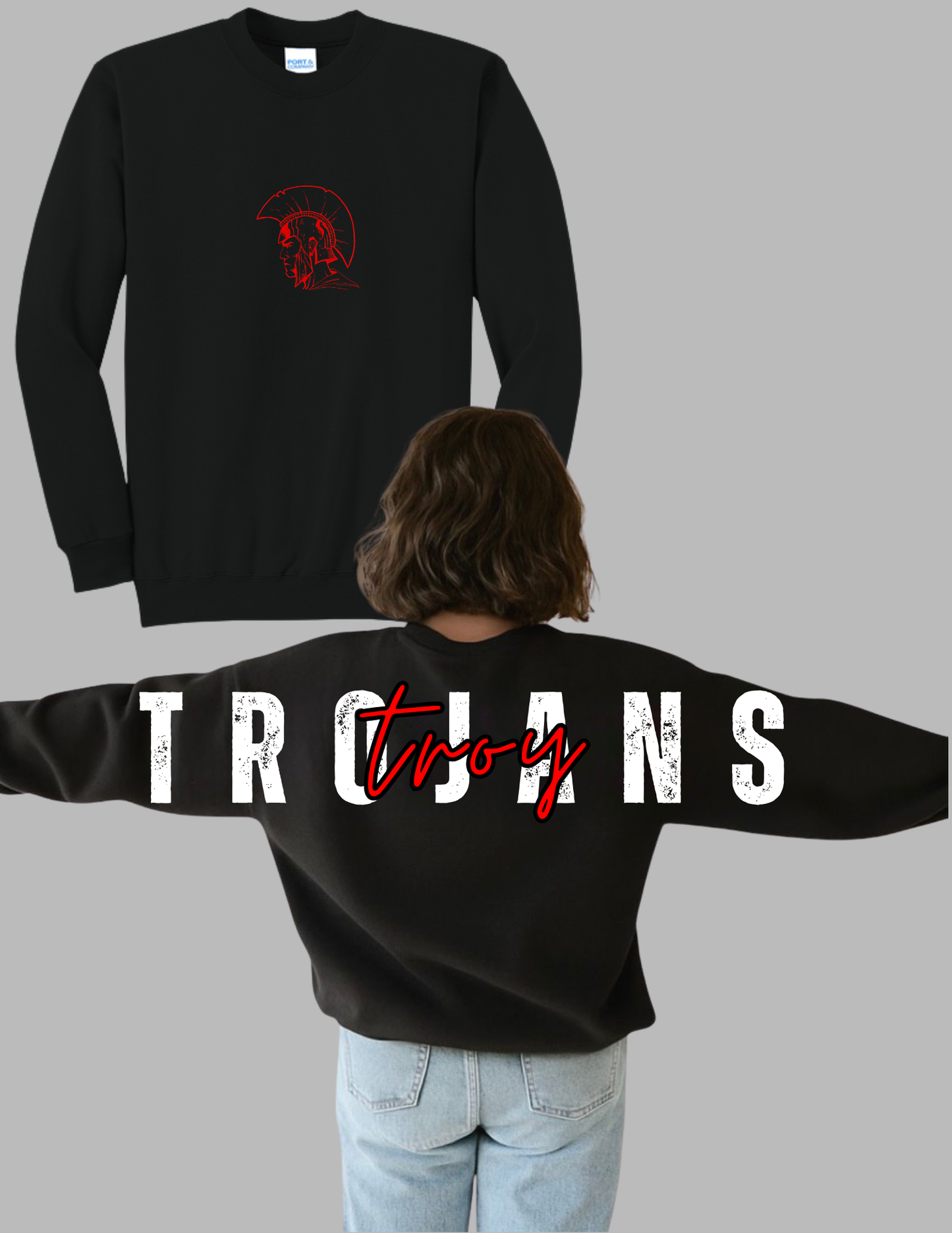 Troy PTSO (Full Back) Crewneck Sweatshirt