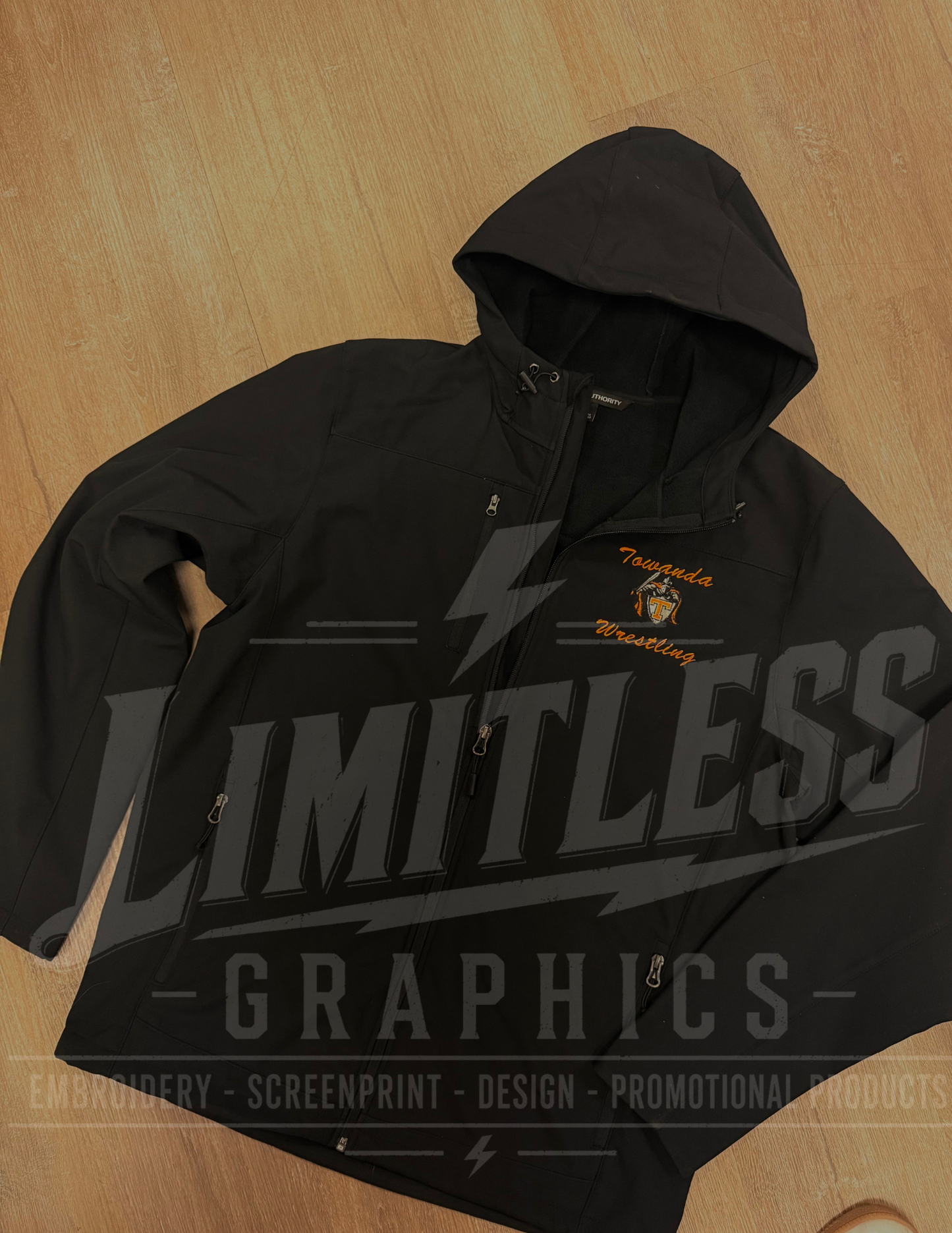 Towanda Sport Specific Hooded Core Softshell Jacket Embroidered