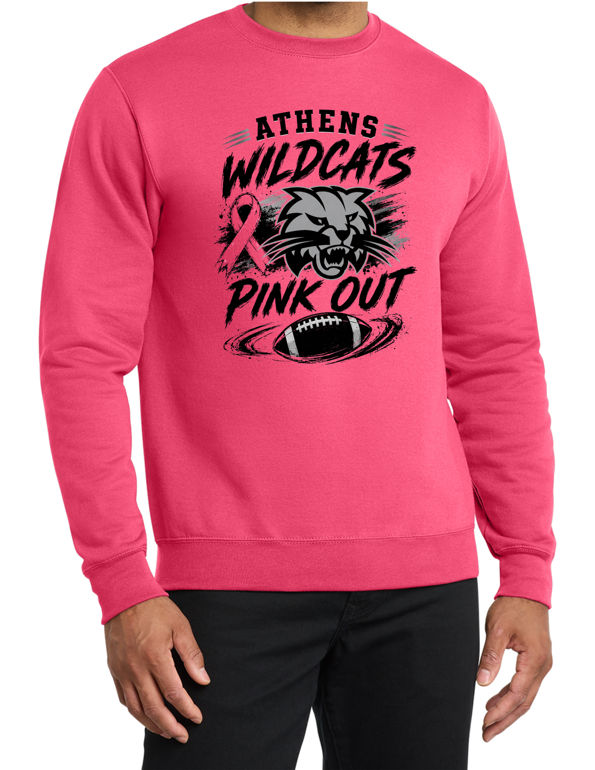 Athens FB Pink Out Crewneck Sweatshirt