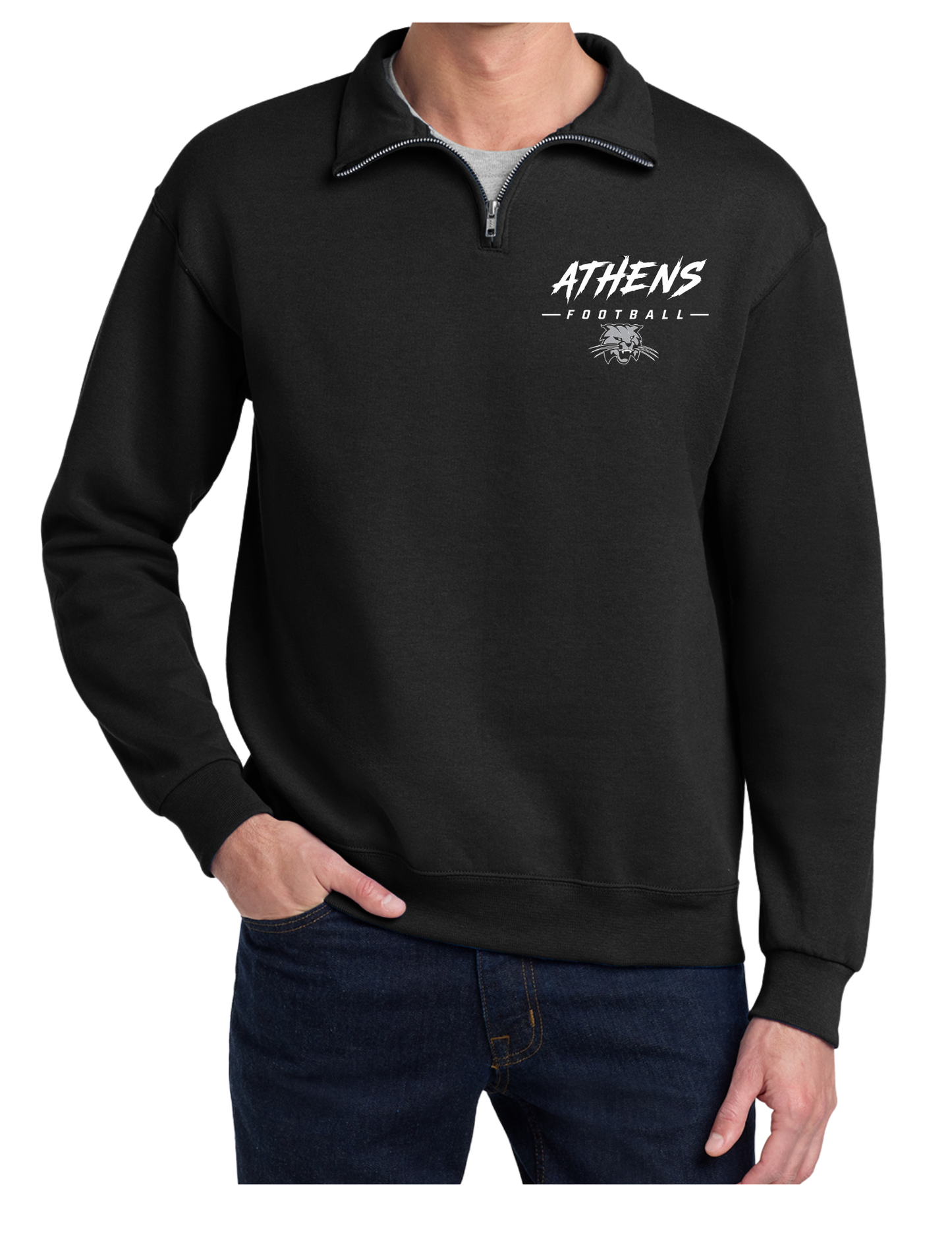 Athens FB Jerzees 1/4-Zip Cadet Collar Sweatshirt