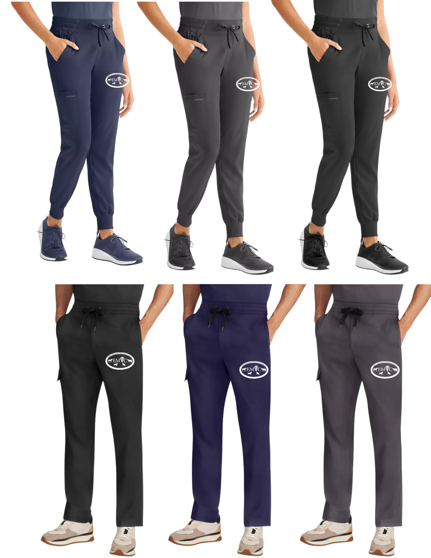 EMVC Healing Hands Scrub Pants