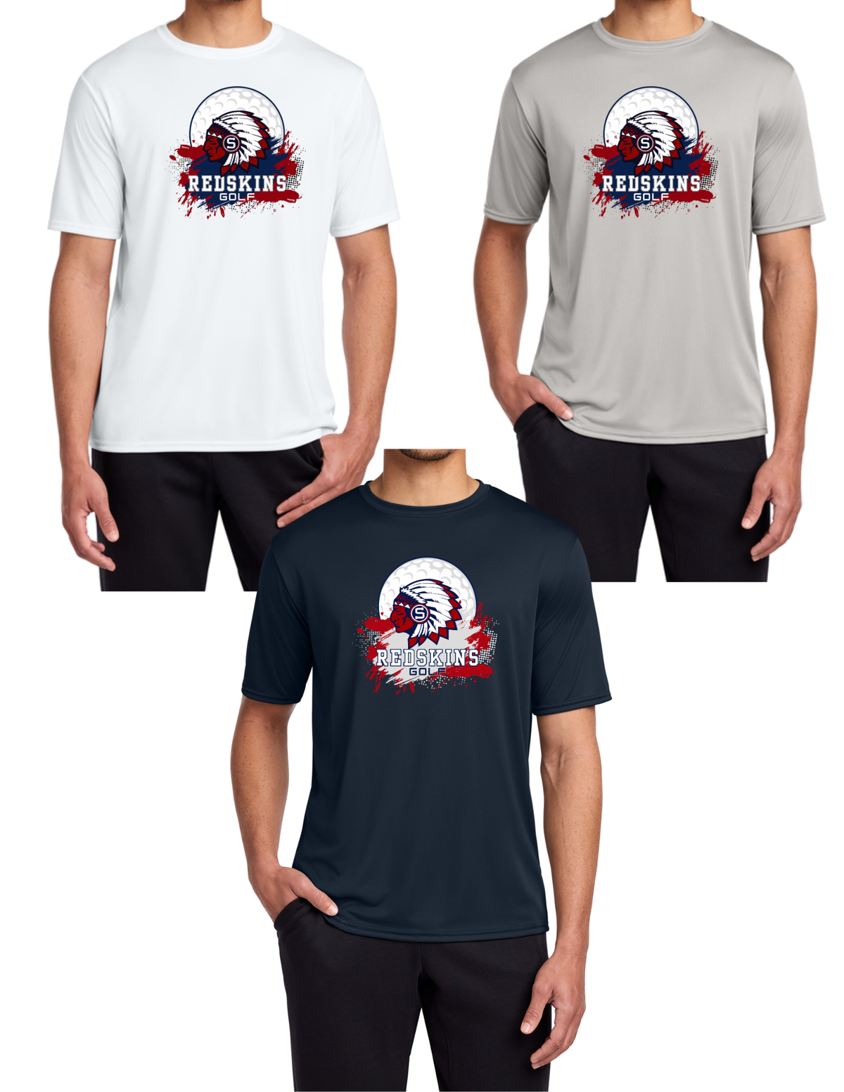 Redskins Golf Polyester T-Shirt
