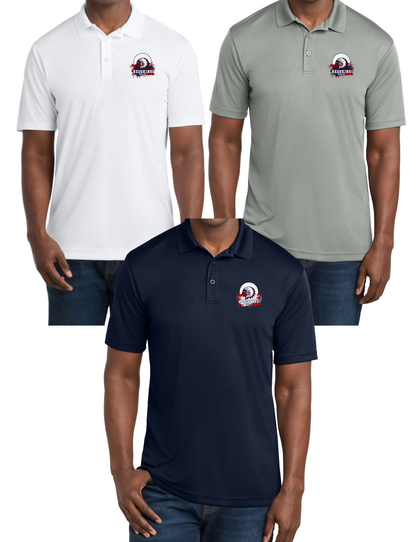 Redskins Golf Printed Short Sleeve Polo