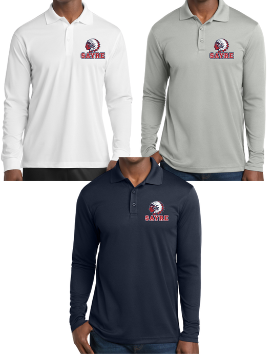 Redskins Golf Embroidered Long Sleeve Polo