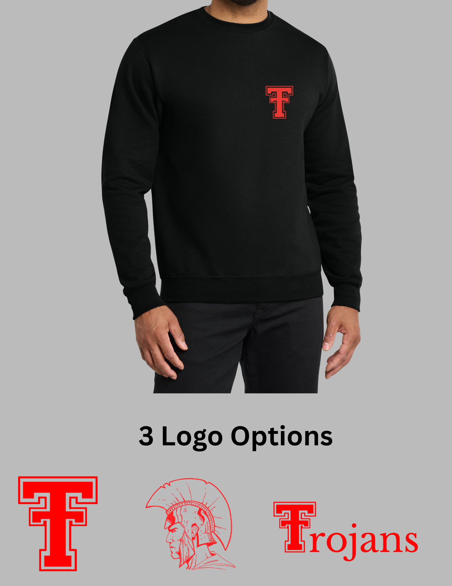 Troy PTSO Crewneck Sweatshirt Embroidered