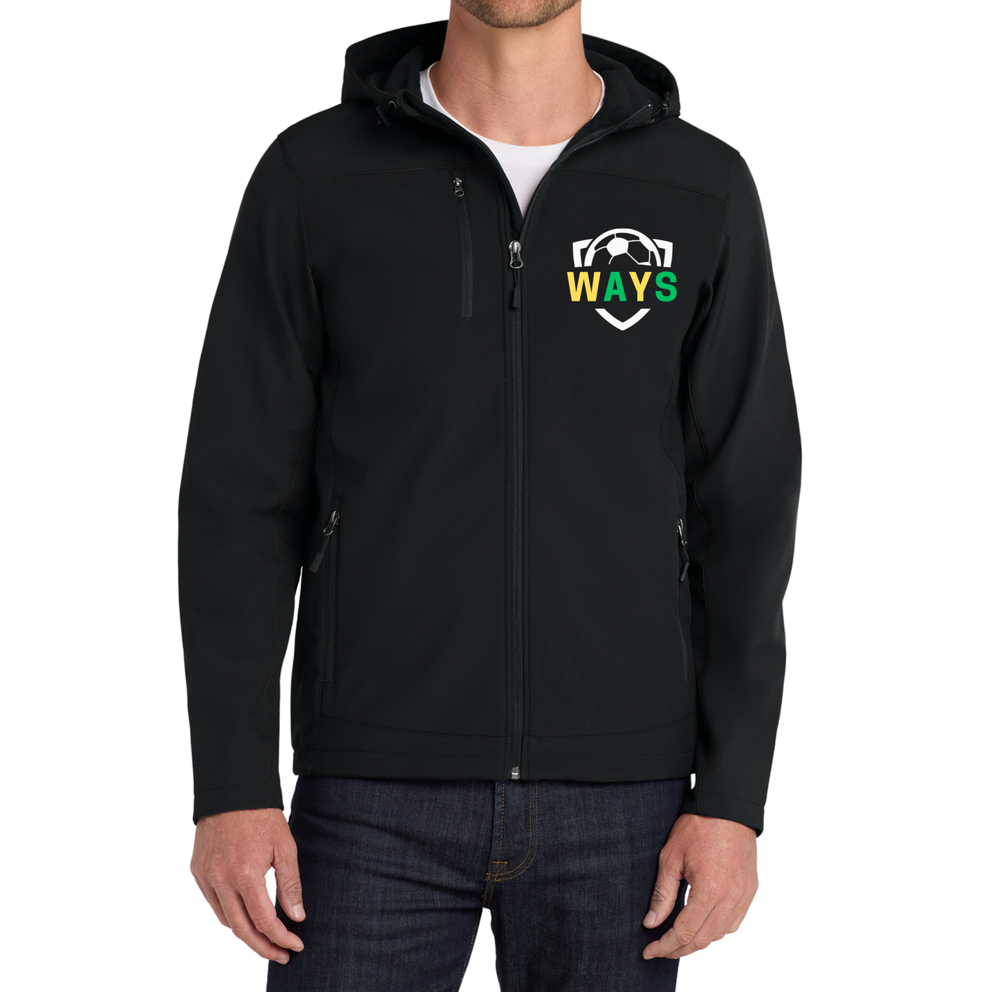 WAYS Embroidered Softshell Fleece Lined Jacket