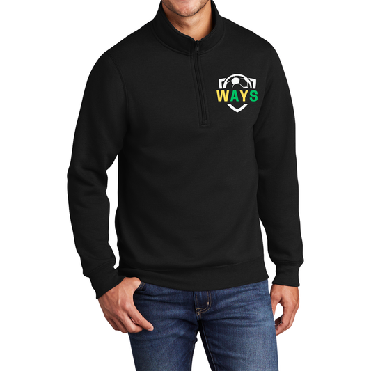WAYS Embroidered 1/4 Zip Fleece Sweatshirt