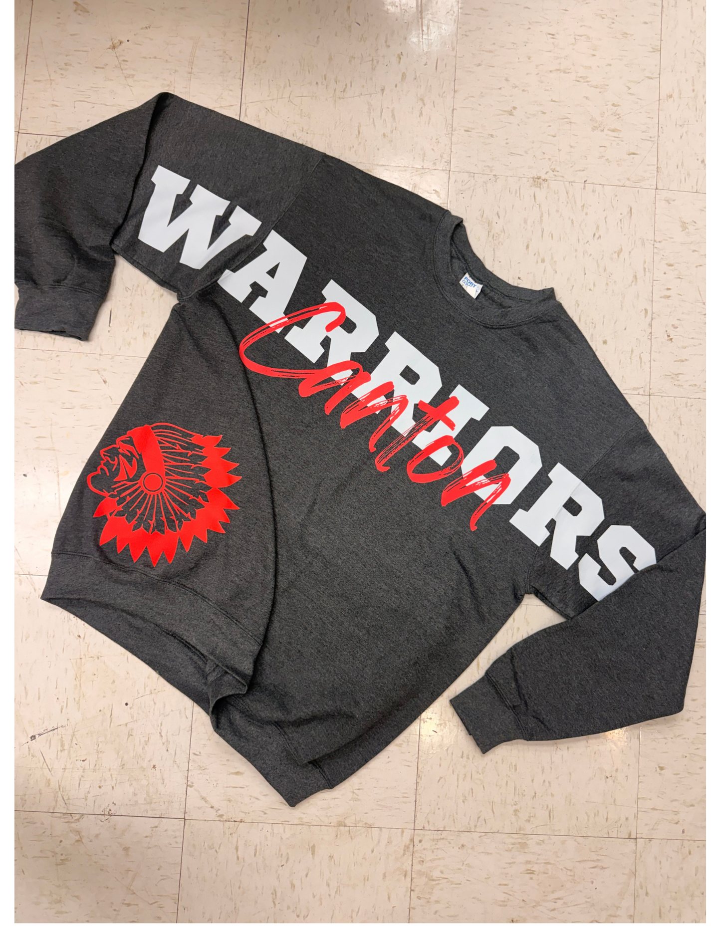 Large Print Mascot Crewneck Sweatshirt
