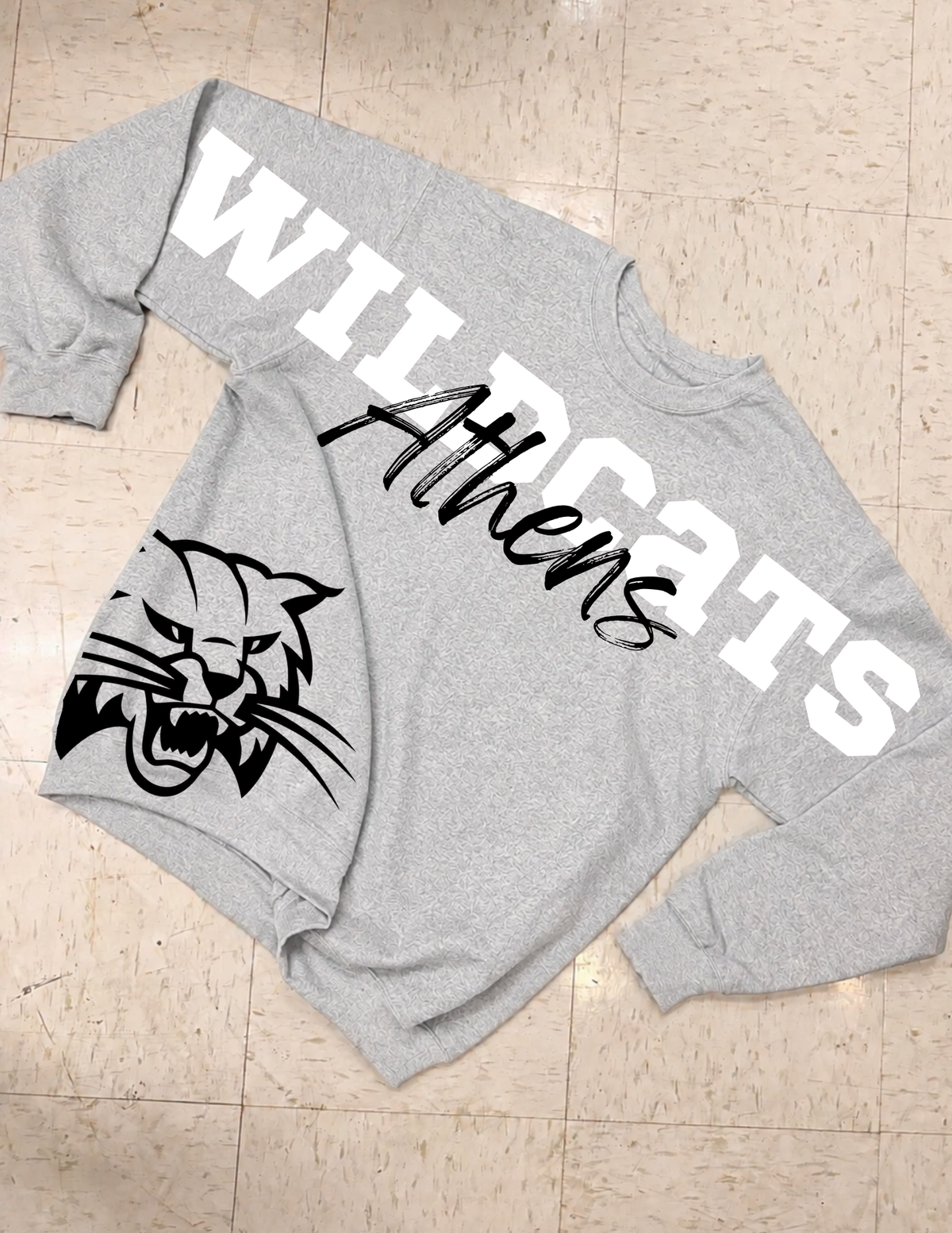 Large Print Mascot Crewneck Sweatshirt