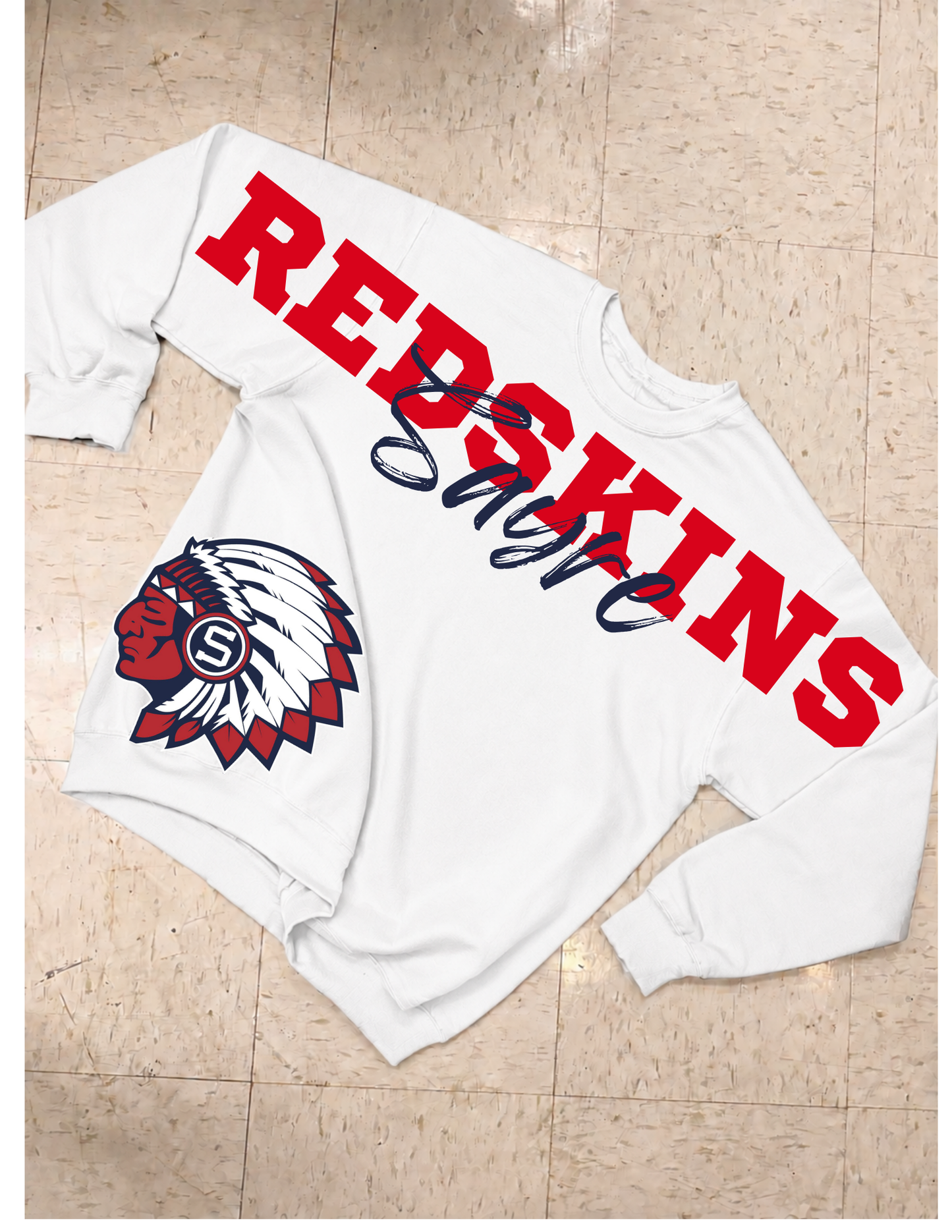 Large Print Mascot Crewneck Sweatshirt