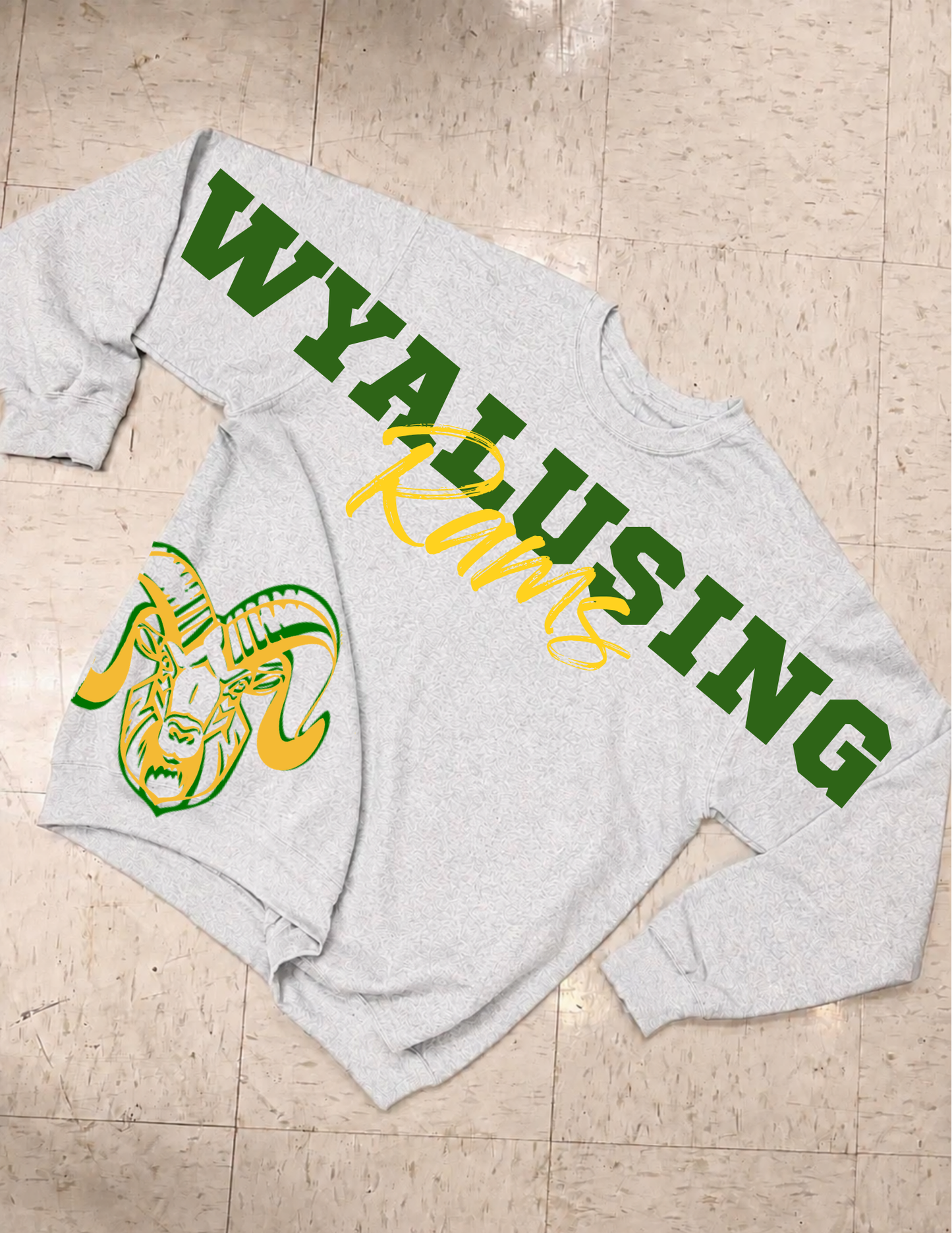 Large Print Mascot Crewneck Sweatshirt