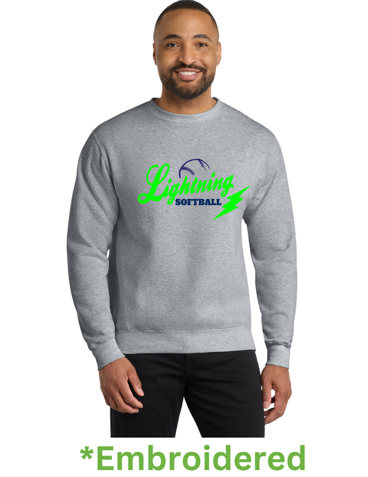 Lightning Crewneck Sweatshirt Embroidered