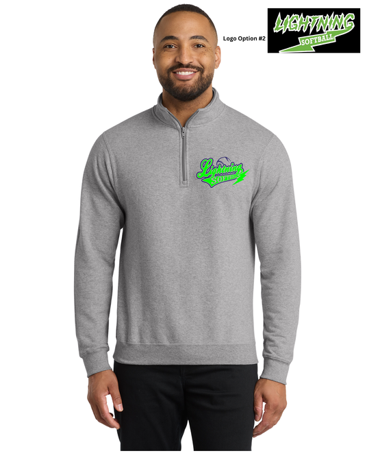 Lightning 1/4 Zip Printed