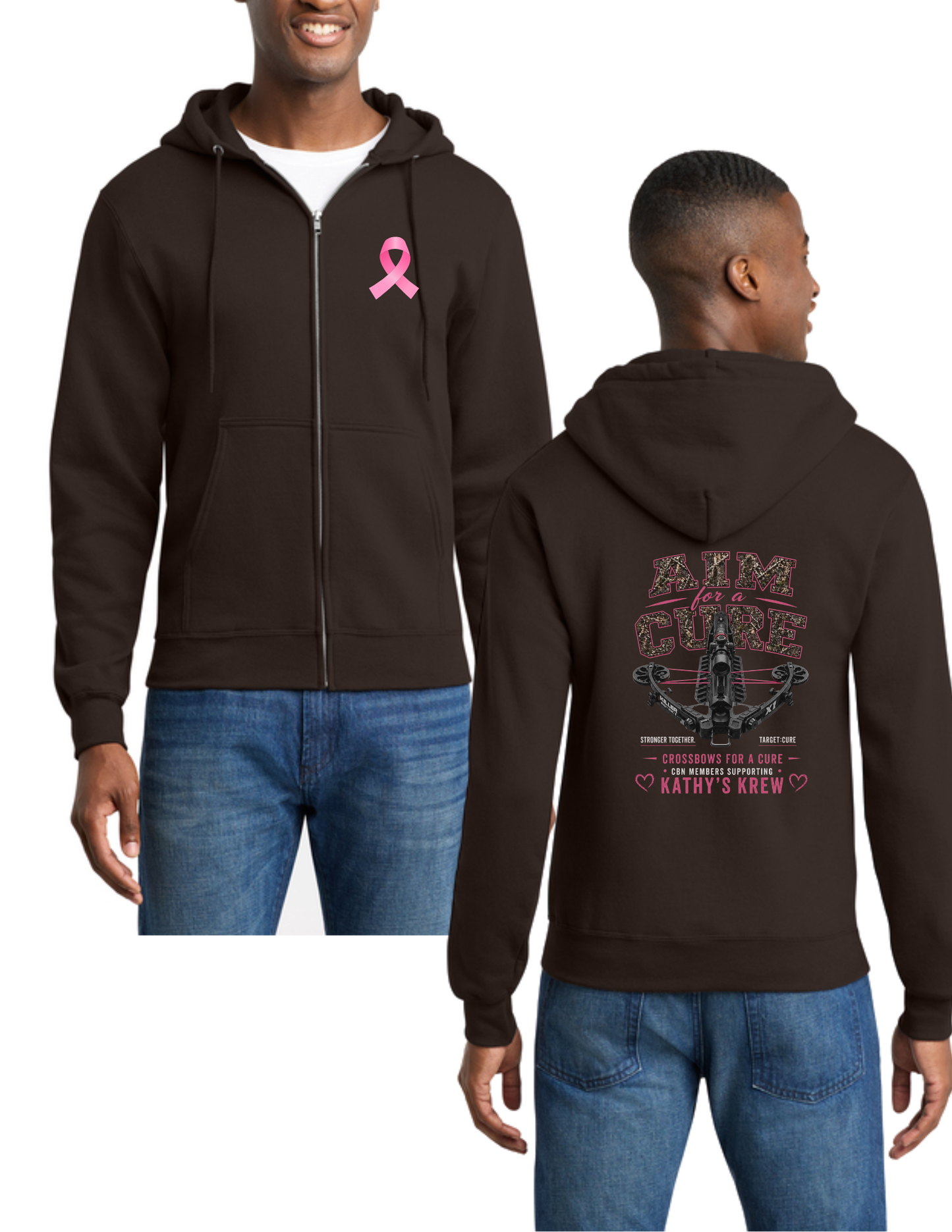 Aim for a Cure- Full Zip Sweatshirt